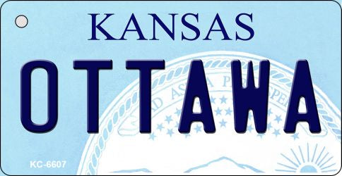 Ottawa Kansas State License Plate Tag Novelty Key Chain KC-6607