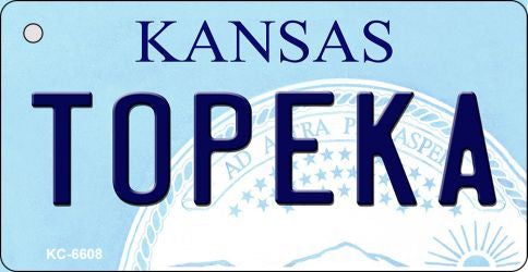 Topeka Kansas State License Plate Tag Novelty Key Chain KC-6608