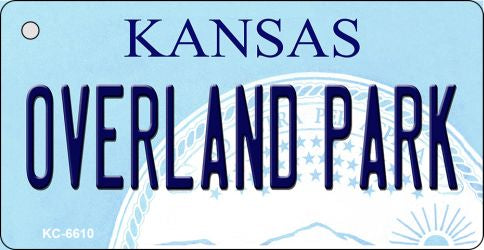 Overland Park Kansas State License Plate Tag Novelty Key Chain KC-6610