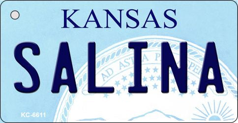 Salina Kansas State License Plate Tag Novelty Key Chain KC-6611