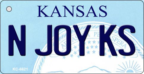 N Joy KS Kansas State License Plate Tag Novelty Key Chain KC-6621