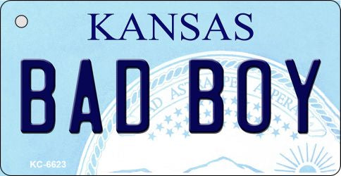 Bad Boy Kansas State License Plate Tag Novelty Key Chain KC-6623