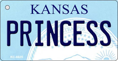 Princess Kansas State License Plate Tag Novelty Key Chain KC-6625