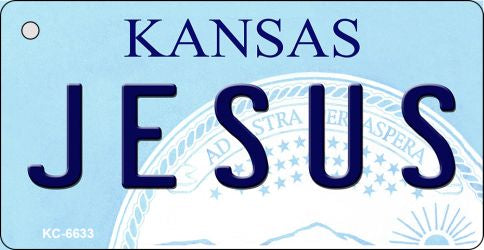 Jesus Kansas State License Plate Tag Novelty Key Chain KC-6633