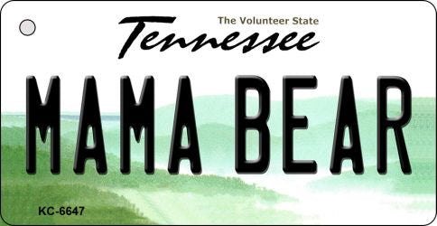 Mama Bear Tennessee License Plate Tag Key Chain KC-6647