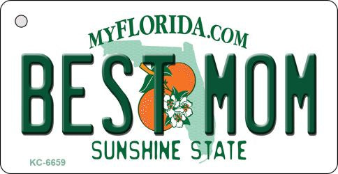 Best Mom Florida State License Plate Tag Key Chain KC-6659