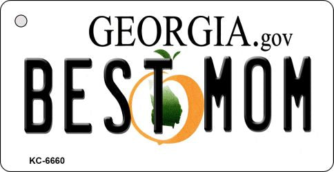 Best Mom Georgia State License Plate Tag Novelty Key Chain KC-6660