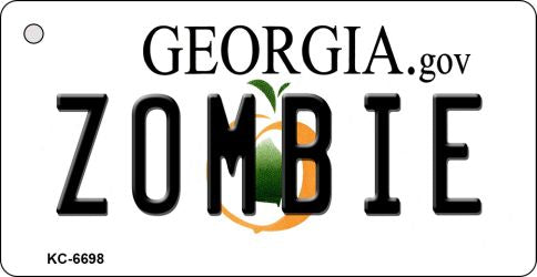 Zombie Georgia State License Plate Tag Novelty Key Chain KC-6698