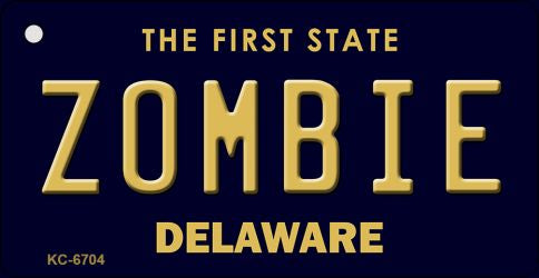 Zombie Delaware State License Plate Tag Key Chain KC-6704