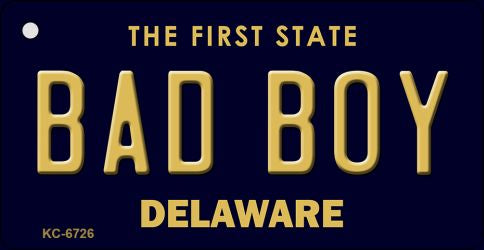 Bad Boy Delaware State License Plate Tag Key Chain KC-6726