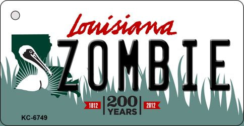 Zombie Louisiana State License Plate Tag Novelty Key Chain KC-6749