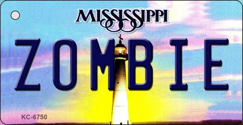 Zombie Mississippi State License Plate Tag Key Chain KC-6750