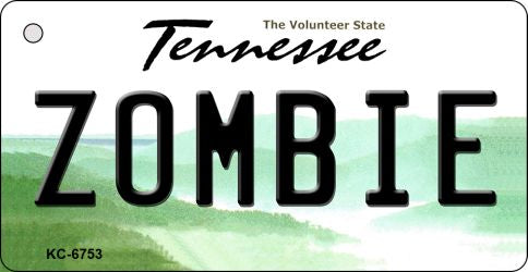 Zombie Tennessee License Plate Tag Key Chain KC-6753