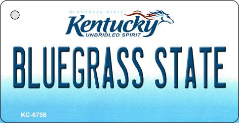 Bluegrass State Kentucky State License Plate Tag Novelty Key Chain KC-6758