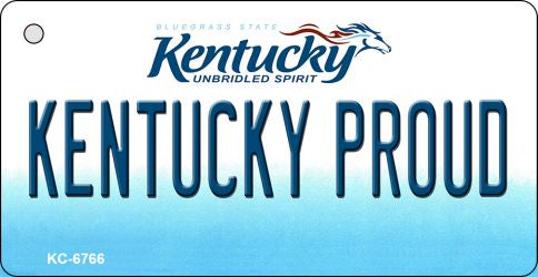Kentucky Proud State License Plate Tag Novelty Key Chain KC-6766