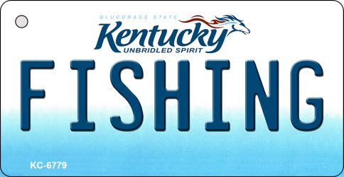 Fishing Kentucky State License Plate Tag Novelty Key Chain KC-6779
