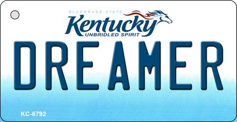 Dreamer Kentucky State License Plate Tag Novelty Key Chain KC-6792