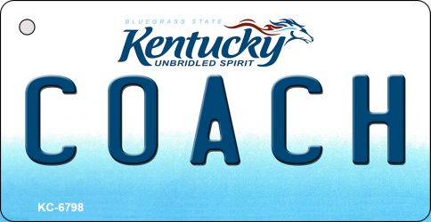 Coach Kentucky State License Plate Tag Novelty Key Chain KC-6798
