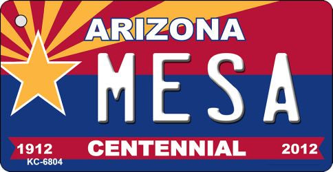 Mesa Arizona Centennial State License Plate Tag Key Chain KC-6804