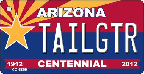 Tailgtr Arizona Centennial State License Plate Tag Key Chain KC-6809