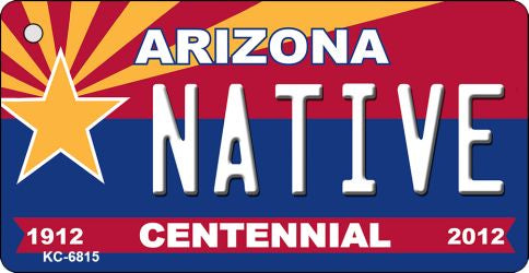 Native Arizona Centennial State License Plate Tag Key Chain KC-6815