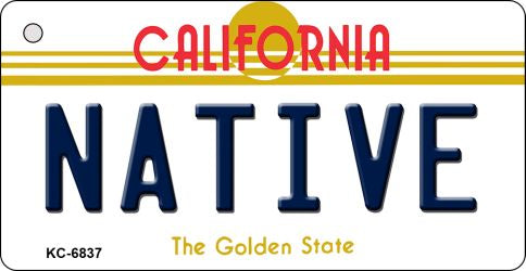 Native California State License Plate Tag Key Chain KC-6837