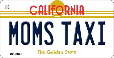 Moms Taxi California State License Plate Tag Key Chain KC-6845