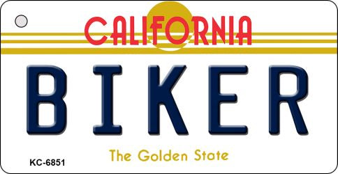 Biker California State License Plate Tag Key Chain KC-6851