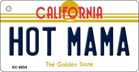 Hot Mama California State License Plate Tag Key Chain KC-6854