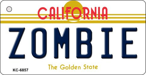 Zombie California State License Plate Tag Key Chain KC-6857