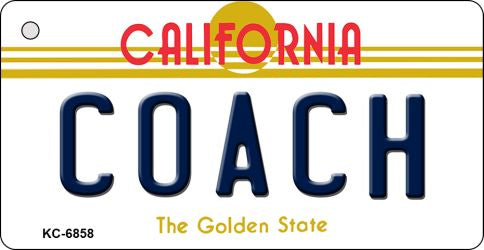 Coach California State License Plate Tag Key Chain KC-6858
