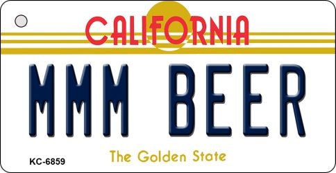 MMM Beer California State License Plate Tag Key Chain KC-6859