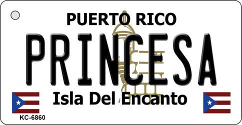 Princesa Puerto Rico Flag Novelty Aluminum Key Chain KC-6860