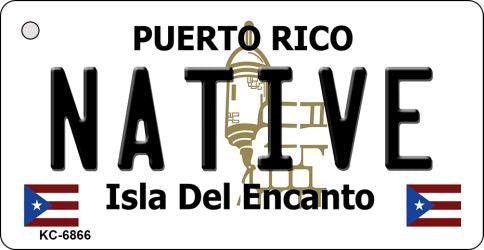 Native Puerto Rico Flag Novelty Aluminum Key Chain KC-6866