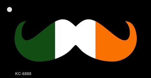 Irish Mustache Novelty Aluminum Key Chain KC-6888
