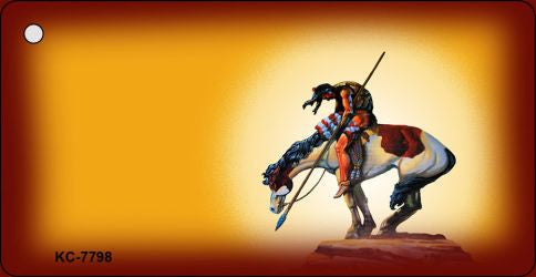 End Of The Trail Yellow Novelty Aluminum Key Chain KC-7798