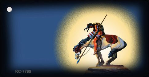 End Of The Trail Black Novelty Aluminum Key Chain KC-7799