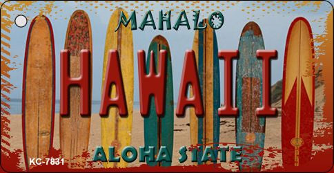 Hawaii Surboards Novelty Metal Key Chain KC-7831