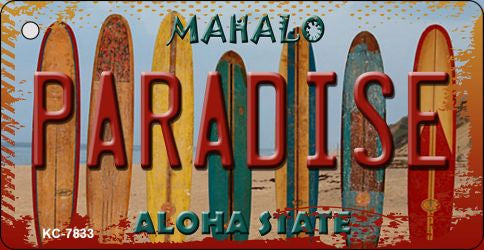 Paradise Surfboards Novelty Metal Key Chain KC-7833