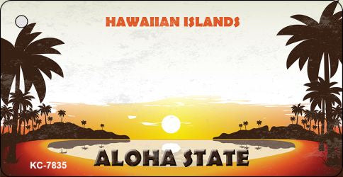 Blank Hawaiian Islands Novelty Metal Key Chain KC-7835