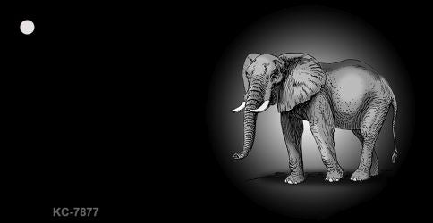 Elephant Offset Novelty Aluminum Key Chain KC-7877