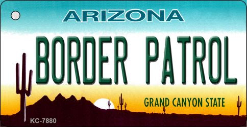 Border Patrol Arizona State License Plate Tag Key Chain KC-7880