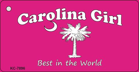 Carolina Girl Pink Novelty Aluminum Key Chain KC-7896