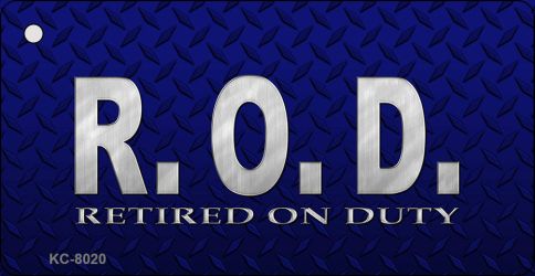 Retired On Duty Novelty Aluminum Key Chain KC-8020