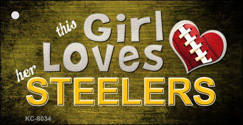 This Girl Loves Her Steelers Novelty Metal Key Chain KC-8034