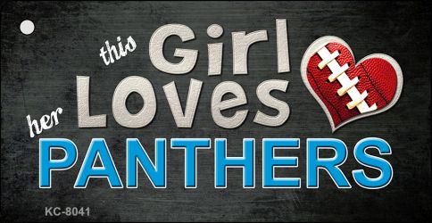 This Girl Loves Her Panthers Novelty Metal Key Chain KC-8041