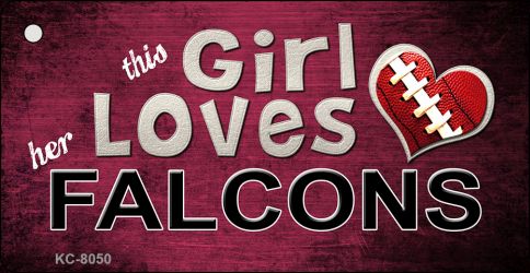 This Girl Loves Her Falcons Novelty Metal Key Chain KC-8050