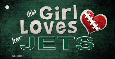 This Girl Loves Her Jets Novelty Metal Key Chain KC-8052