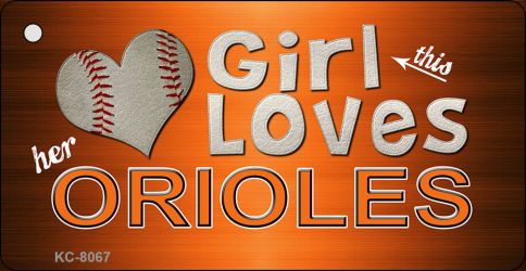 This Girl Loves Her Orioles Novelty Metal Key Chain KC-8067