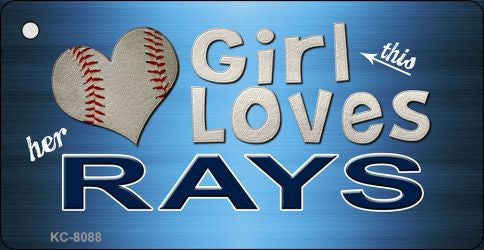 This Girl Loves Her Rays Novelty Metal Key Chain KC-8088